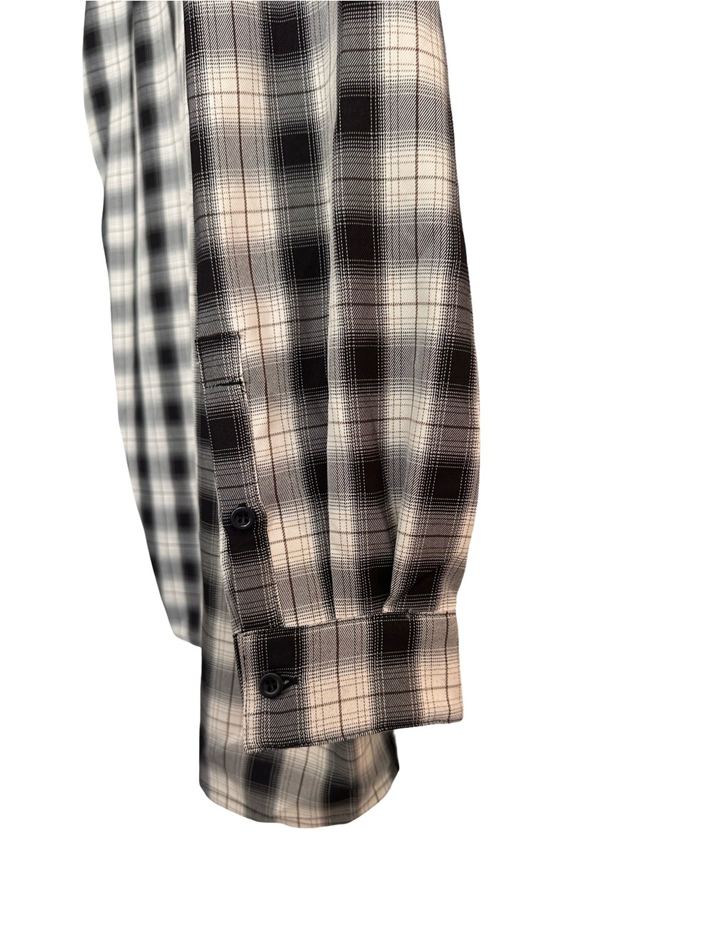 NWT Mable Black & White Plaid Oversized Button-Down Dress with Attached Tank Top - Picture 7 of 10